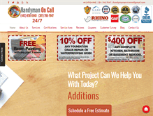 Tablet Screenshot of handymanoncallmd.com